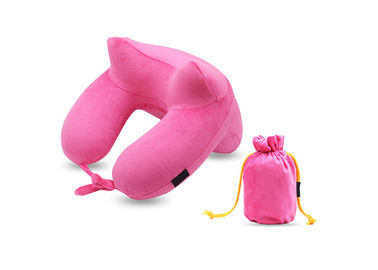 Soft U Shaped Travel Pillow , Inflatable Airplane Neck Pillow 6P Certification supplier