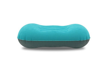 Blue / Green Color Inflatable Travel Pillow Polyester / Cotton Material supplier
