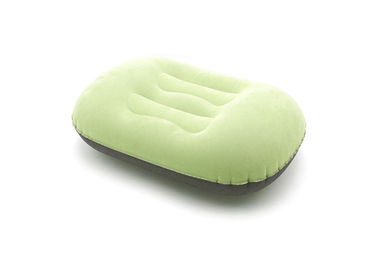 Blue / Green Color Inflatable Travel Pillow Polyester / Cotton Material supplier