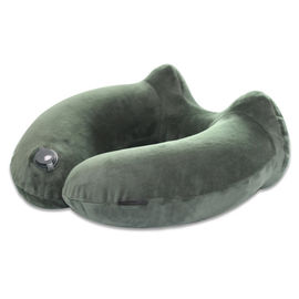 Strain Inflatable Travel Pillow , U Shape Airplane Blow Up Neck Pillow supplier