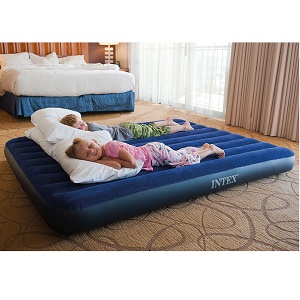 Custom Size Travel Inflatable Bed CE / ISO Certification Flocking PVC Material