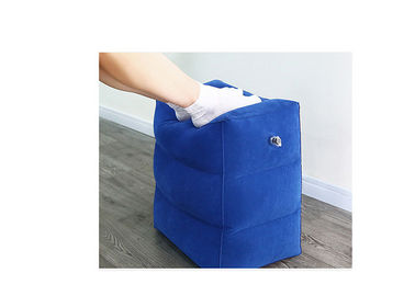 Blow Up Foot Rest Travel Pillow Square Shape Various Color With OEM Services supplier