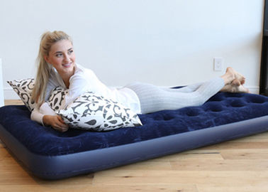 Flocking Anti Decubitus Air Mattress , High Comfort Raised Inflatable Queen Bed supplier