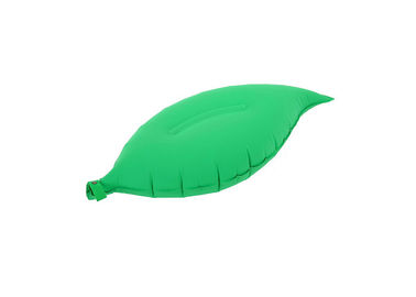Sleeping Inflatable Travel Pillow Green Leaf Shape Polyester / Cotton Material supplier