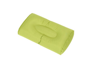 Green Inflatable Camping Pillow , Anti Snore Blow Up Camping Pillow supplier