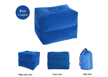 Blue / Grey Inflatable Leg Rest PVC / Flocking Material 2 Seconds Deflating supplier