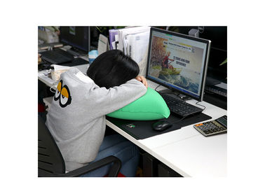 Portable Anti Snore Inflatable Travel Pillow Leaf Shape 100% Polyester Mateiral supplier