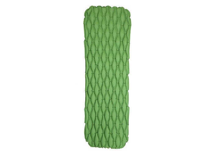 Green Color Inflatable Sleeping Pad Unlimited Stitching 310 / 450 / 580G supplier