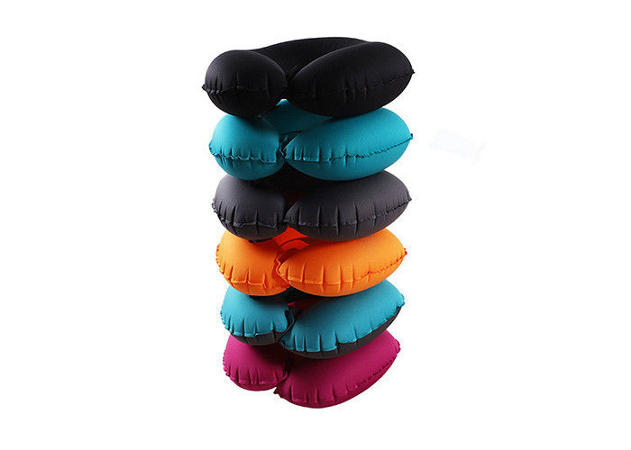 Colorful Inflatable Neck Pillow , U Shaped Neck Pillow Pressure Dispersing supplier