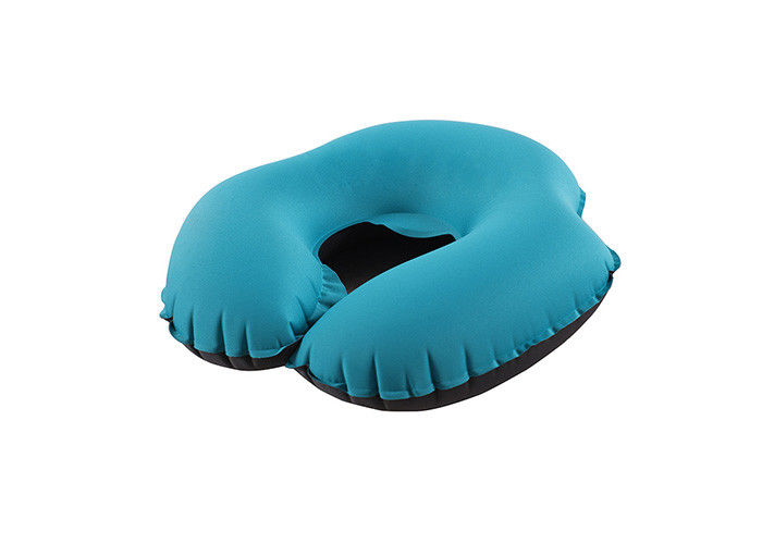 U Shaped Inflatable Neck Pillow , Shredded Memory Self Inflating Neck Pillow supplier